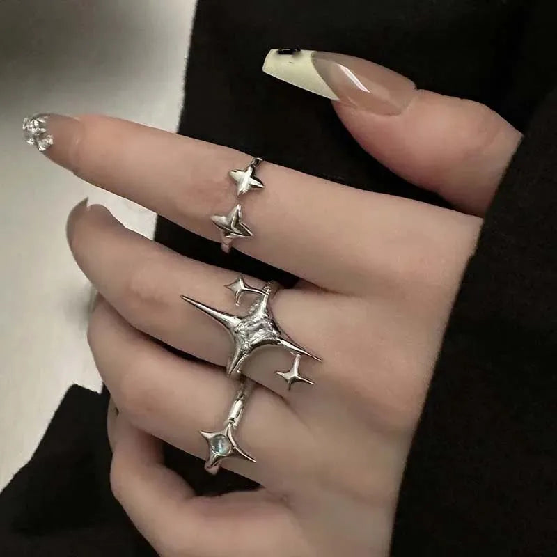 VOID STAR — Bague Croix Étoile
