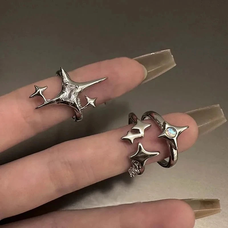 VOID STAR — Bague Croix Étoile